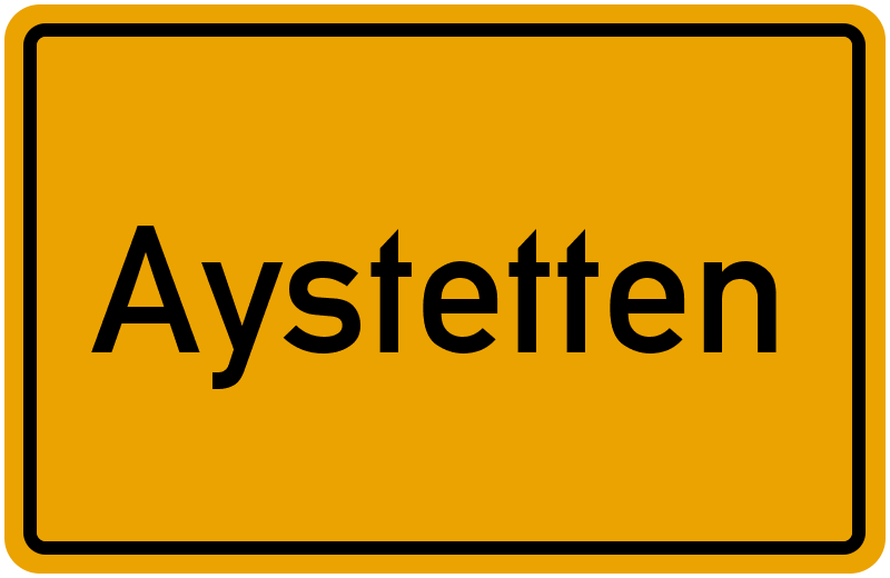 Ortsschild Aystetten