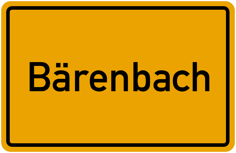 Ortsschild Bärenbach