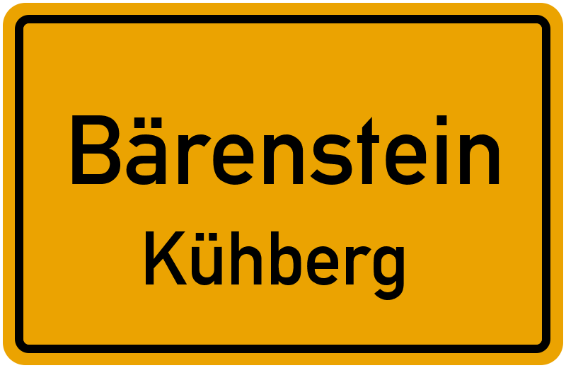 Ortsschild Bärenstein