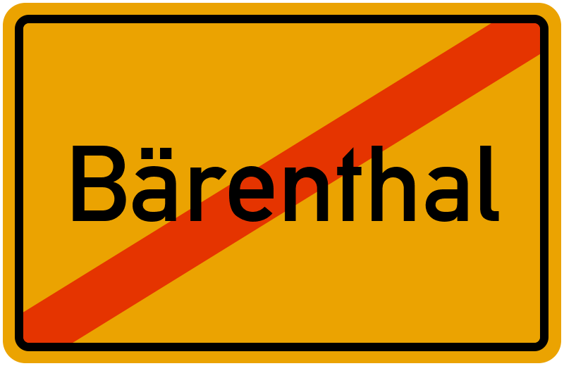 Ortsschild Bärenthal