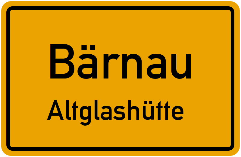 Ortsschild Bärnau