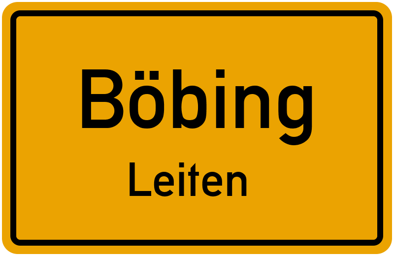 Ortsschild Böbing