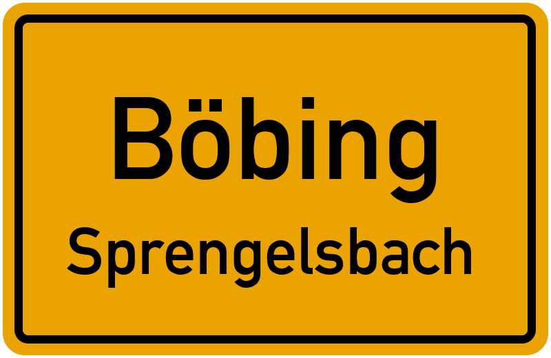 Ortsschild Böbing