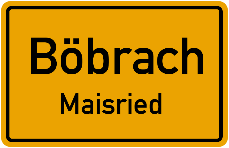 Ortsschild Böbrach