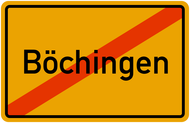 Ortsschild Böchingen