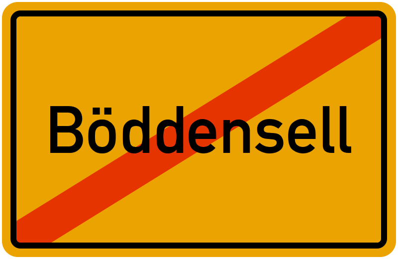 Ortsschild Böddensell