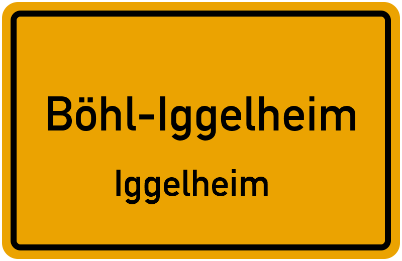 Ortsschild Böhl-Iggelheim