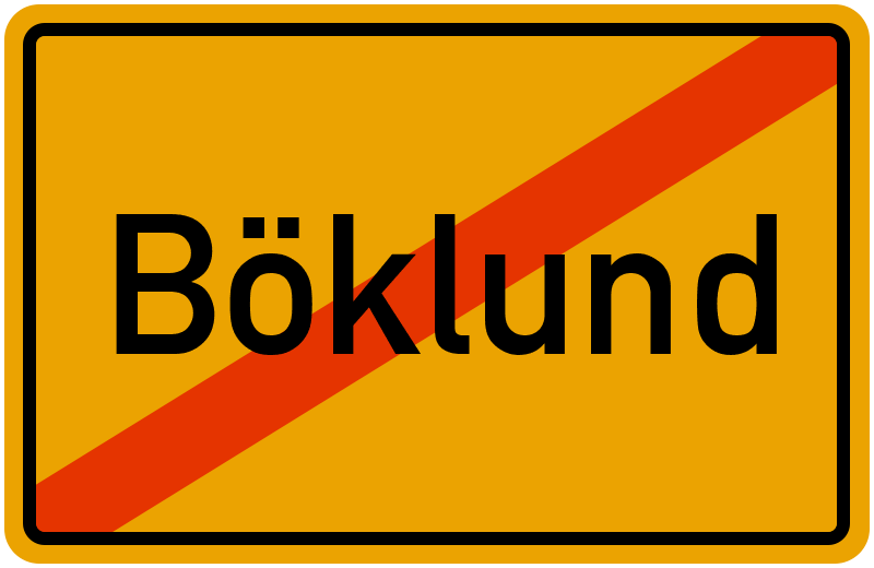 Ortsschild Böklund
