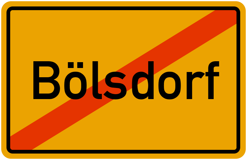 Ortsschild Bölsdorf
