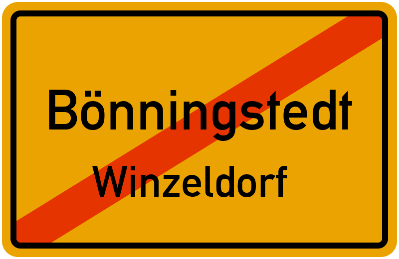 Ortsschild Bönningstedt
