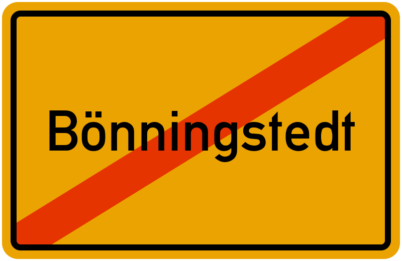 Ortsschild Bönningstedt