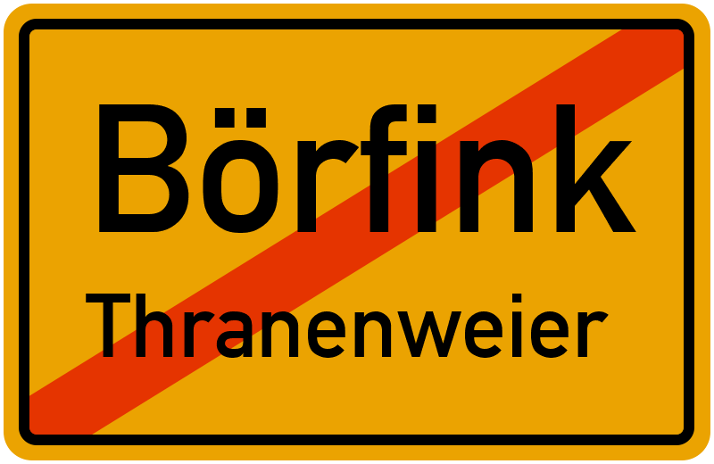Ortsschild Börfink