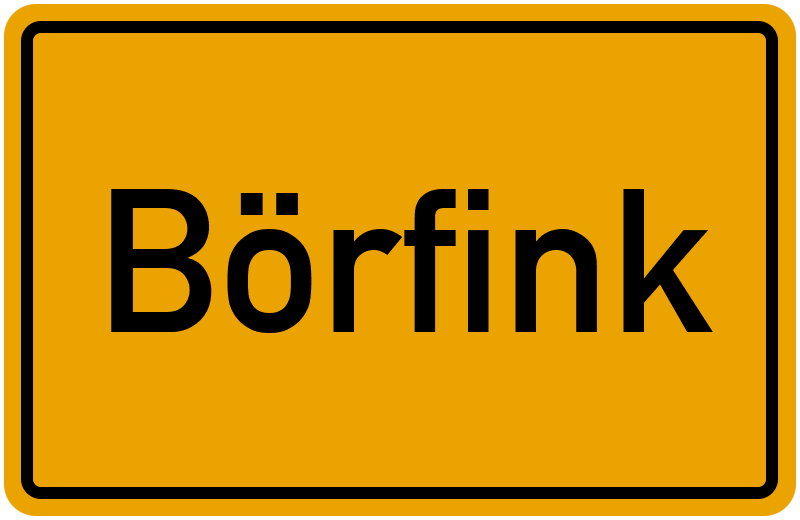 Ortsschild Börfink