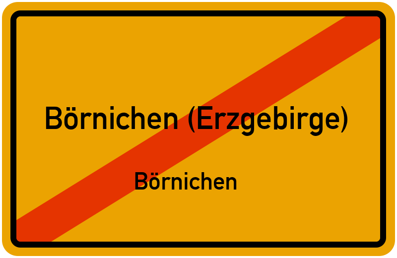Ortsschild Börnichen (Erzgebirge)