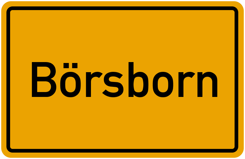 Ortsschild Börsborn
