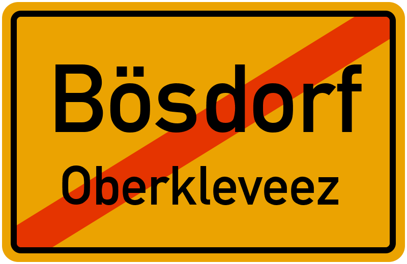 Ortsschild Bösdorf