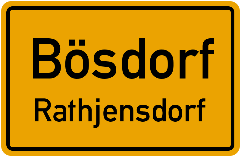 Ortsschild Bösdorf