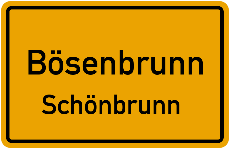 Ortsschild Bösenbrunn