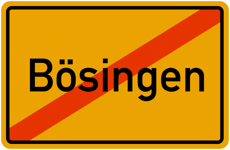 Ortsschild Bösingen