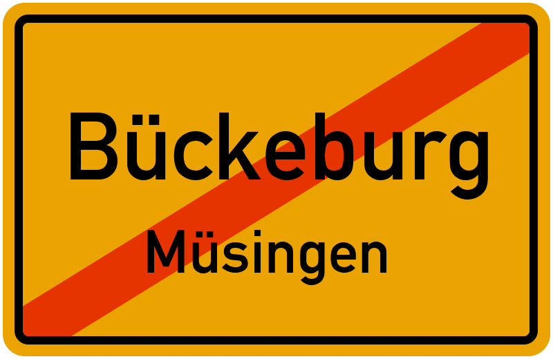 Ortsschild Bückeburg