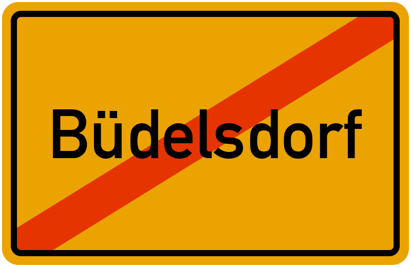 Ortsschild Büdelsdorf