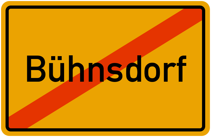 Ortsschild Bühnsdorf