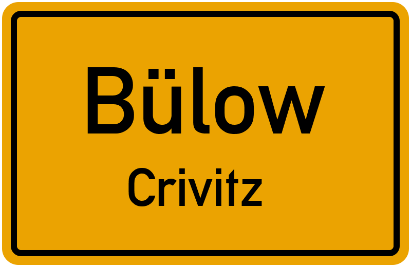 Ortsschild Bülow