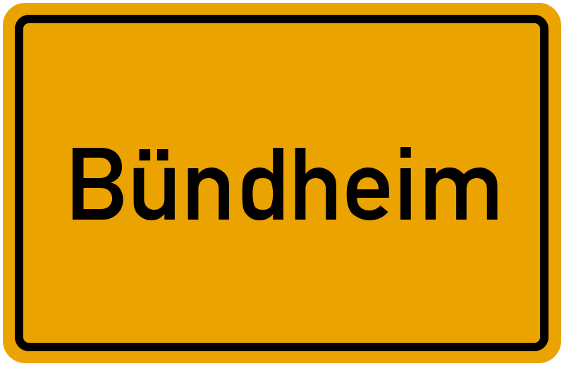 Ortsschild Bündheim