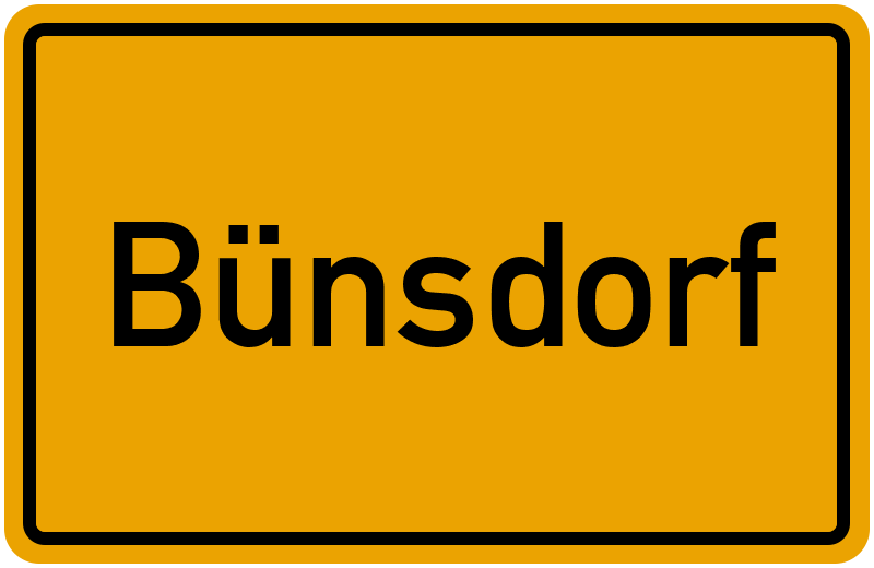 Ortsschild Bünsdorf