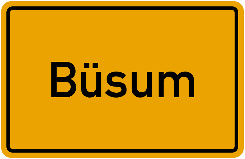 Ortsschild Büsum
