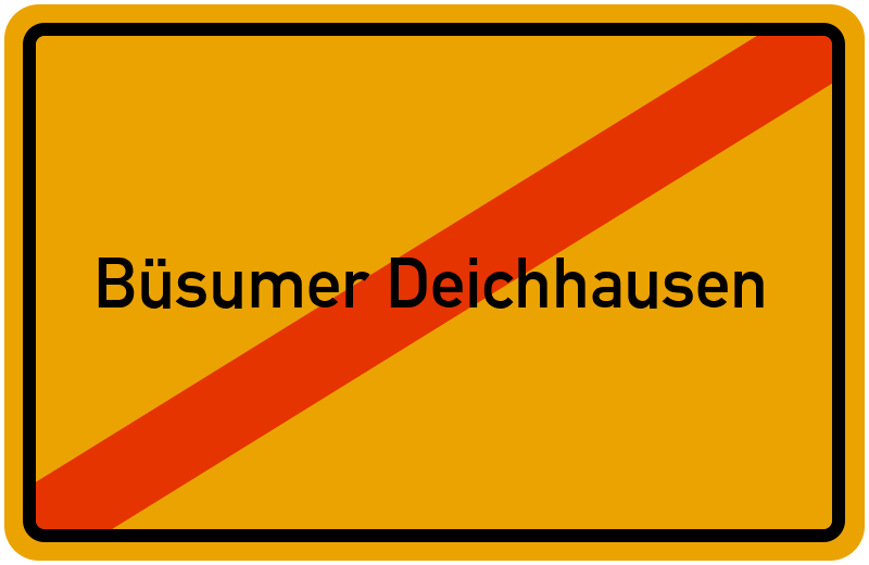 Ortsschild Büsumer Deichhausen