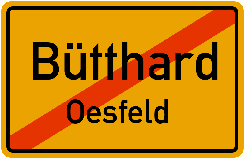 Ortsschild Bütthard