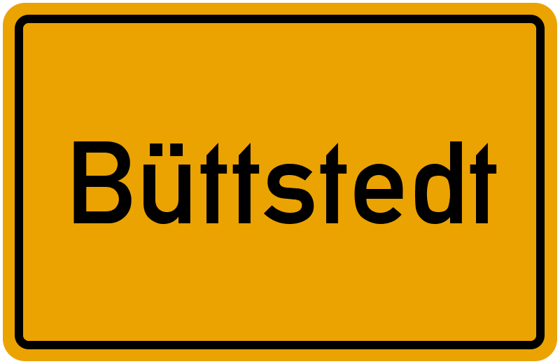 Ortsschild Büttstedt