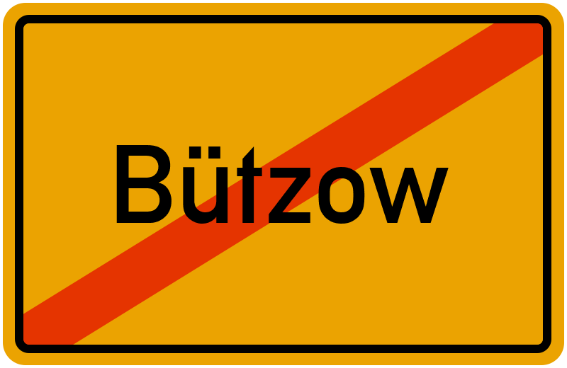Ortsschild Bützow