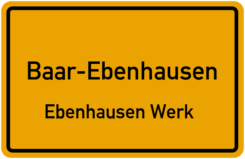Ortsschild Baar-Ebenhausen