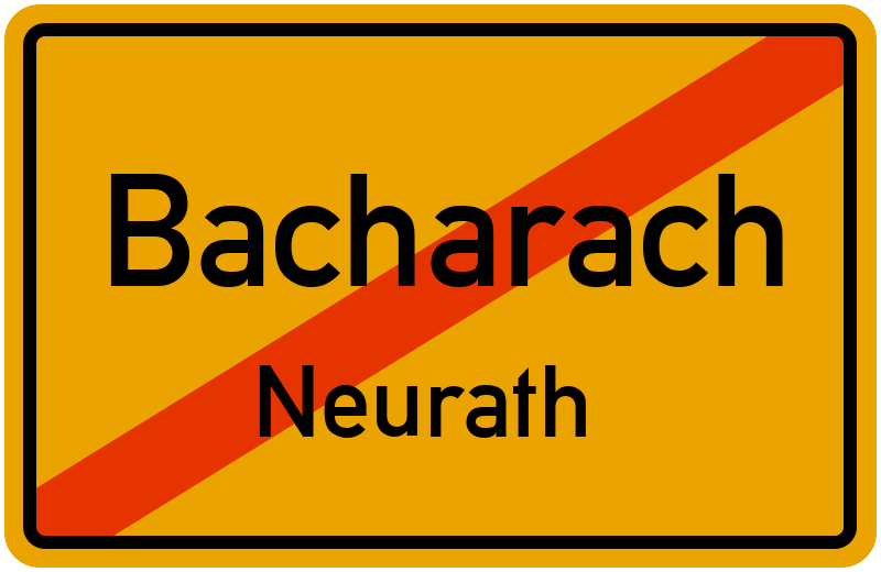 Ortsschild Bacharach
