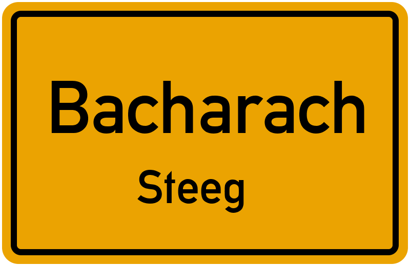 Ortsschild Bacharach