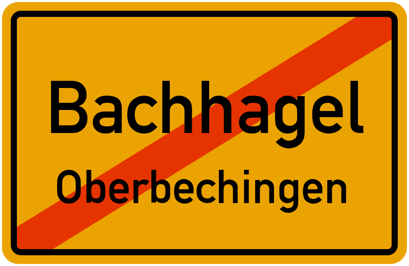 Ortsschild Bachhagel