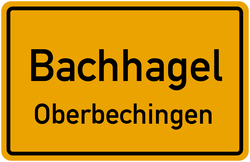 Ortsschild Bachhagel