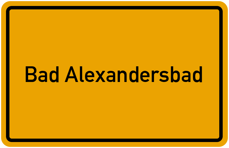 Ortsschild Bad Alexandersbad