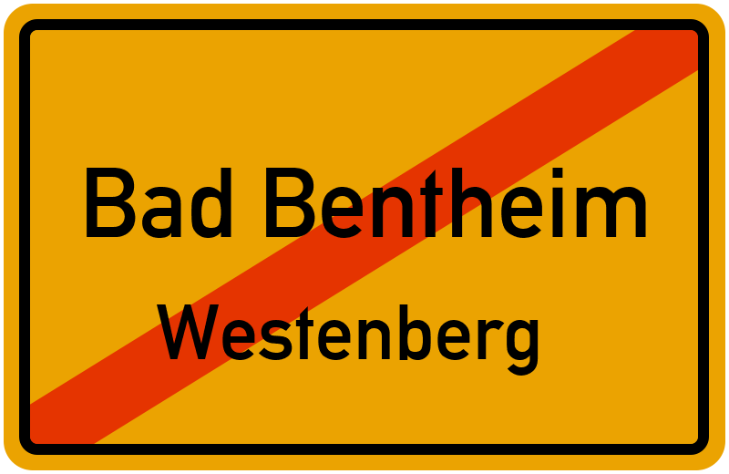 Ortsschild Bad Bentheim
