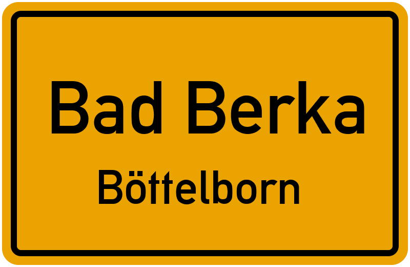 Ortsschild Bad Berka