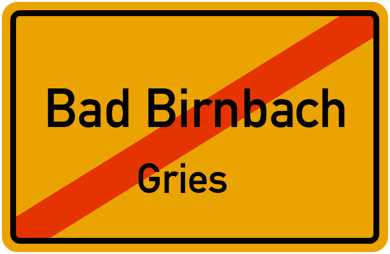 Ortsschild Bad Birnbach