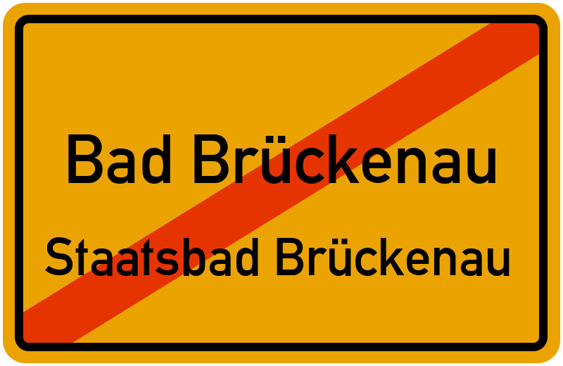 Ortsschild Bad Brückenau