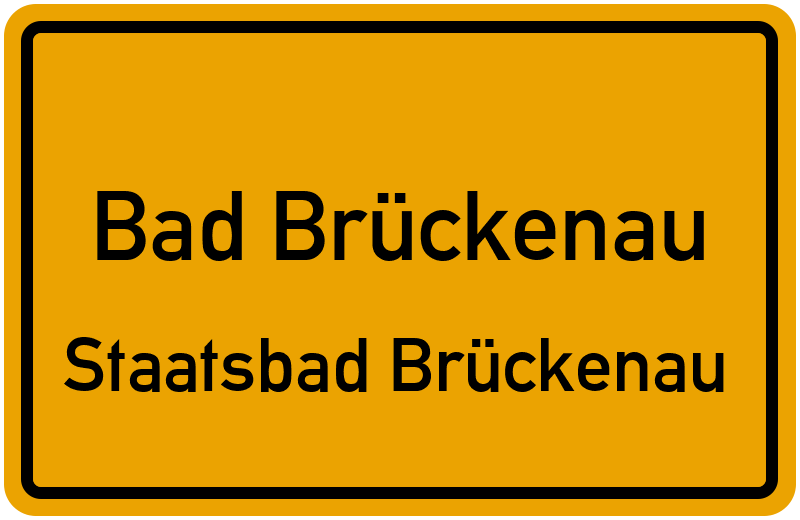 Ortsschild Bad Brückenau