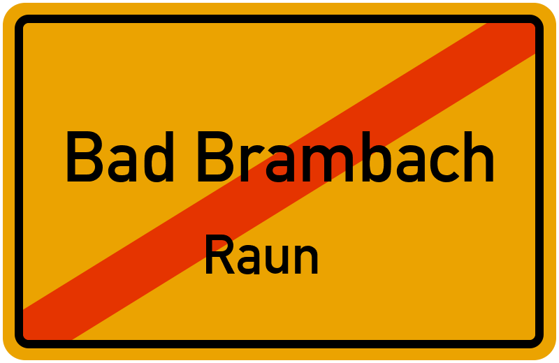Ortsschild Bad Brambach