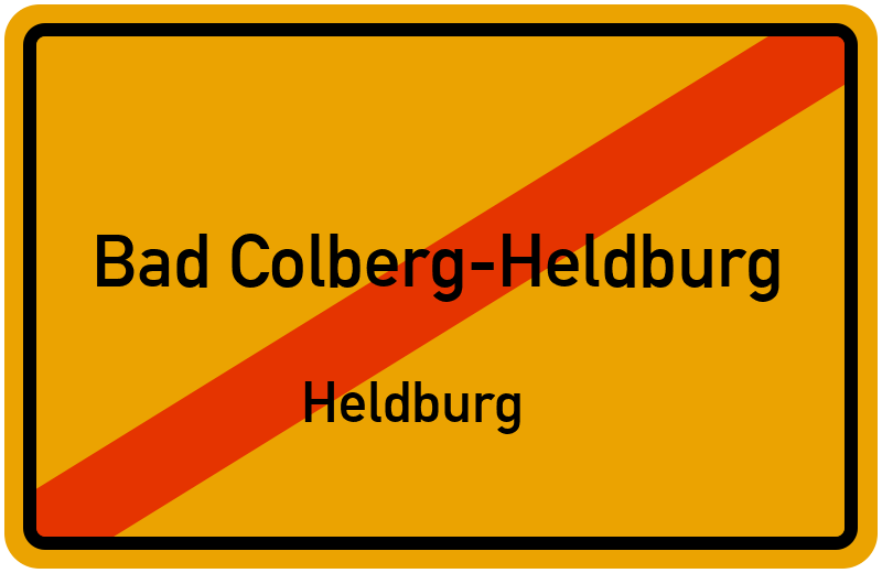 Ortsschild Bad Colberg-Heldburg