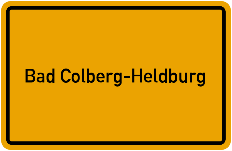 Ortsschild Bad Colberg-Heldburg