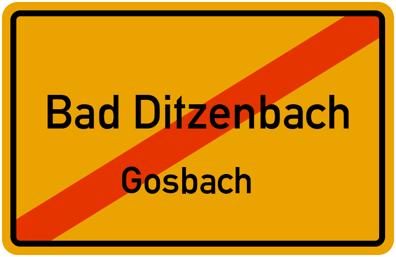 Ortsschild Bad Ditzenbach