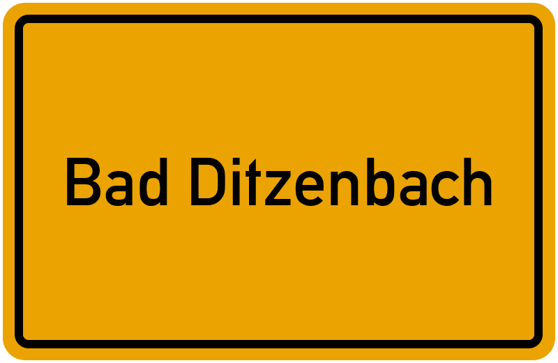 Ortsschild Bad Ditzenbach